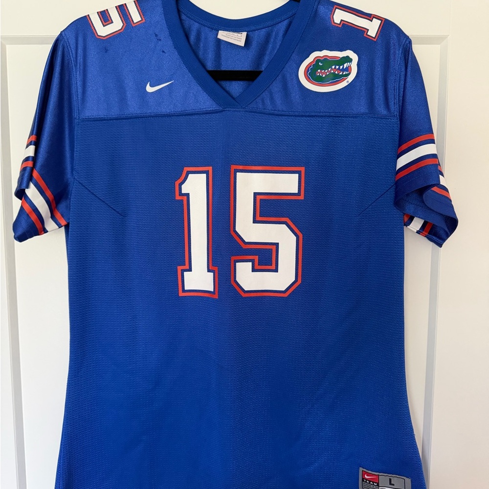 Nike Women’s Royal Blue Football Jersey with White and Orange Accents
